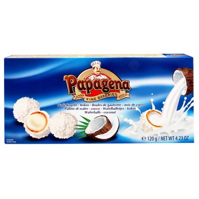 Кокосовые конфеты Papagena Wafer Balls With Creamy Coconut 120 гр