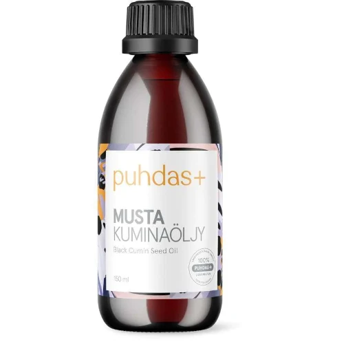 Масло черного тмина органическое Puhdas+ Mustakuminaöljy, 150 мл