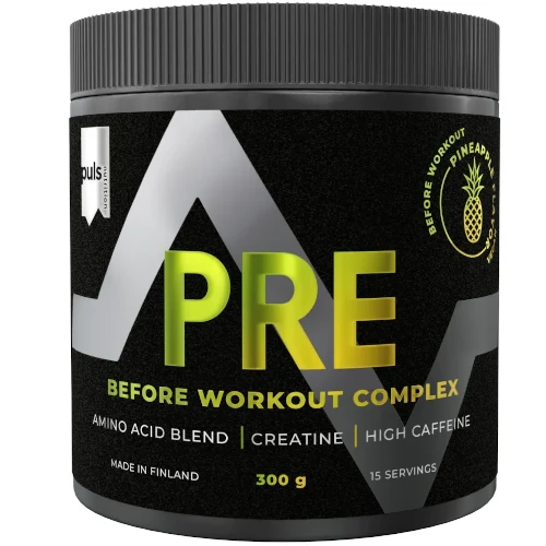 Аминокислотный напиток перед тренировкой Puls Pre workout, 300 гр вкус ананаса