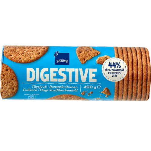 Злаковые печенья Rainbow Digestive täysjyvävehnäkeksi, 400 гр