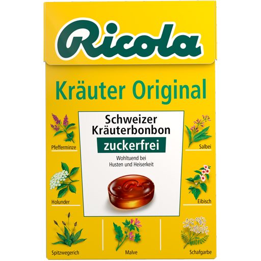 RICOLA Original Kräuterzucker леденцы от кашля, 50 гр