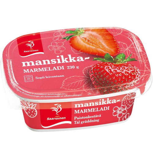 Клубничный конфитюр Saarioinen Mansikkamarmeladi, 230 гр