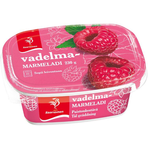 Малиновый конфитюр Saarioinen Vadelmamarmeladi, 230 гр