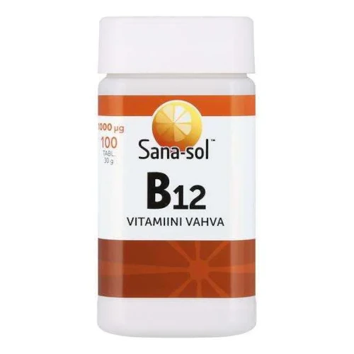 Усиленный витамин B12 Sana-sol B12 Vahva, 100 табл