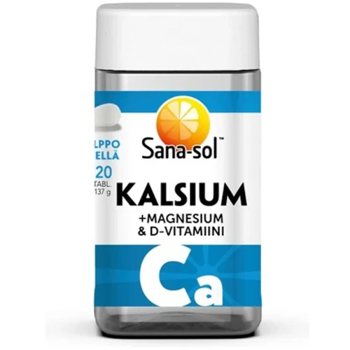Кальций+магний+витамин Д Sana sol kalsium magnesium d-vitamiini, 120 шт
