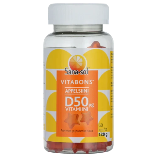 Витамин Д в форме мармелада Sana-Sol Vitabons D50µg 60 шт