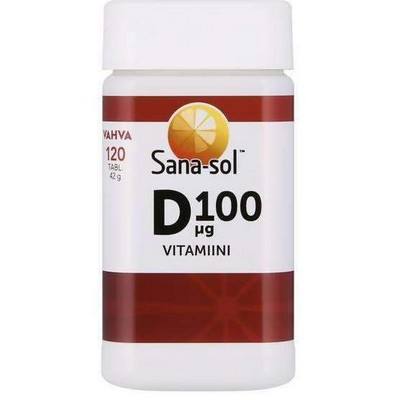 Витамин Д 100 мкг(4000МЕ) SANA-SOL D-VITAMIINI, 120 табл.