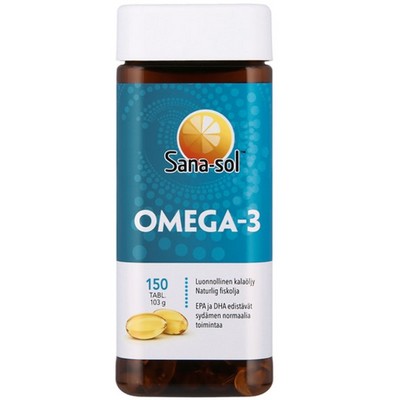 Sana-Sol Omega-3. Витамины Омега-3 в капсулах 150 капсул.
