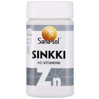 Цинк и витамин С Sana-Sol Sinkki, 200 табл