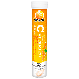 Sana-Sol C-Vitamiini. Витамин С с апельсин. вкусом, 20 шипучих табл