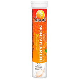 Мультивитамины Sana-Sol MultivitamiiniPore вкус апельсин, 20 шипучих таблеток