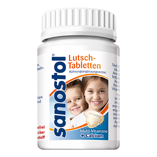 Витамины +кальций детям от 4 лет SANOSTOL Lutschtabletten, 75 шт