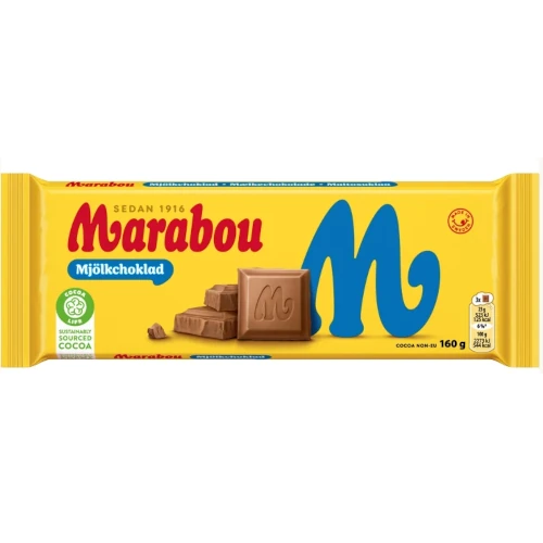 Шоколад Marabou (Марабу) Mjölkchoklad молочный, 160 гр