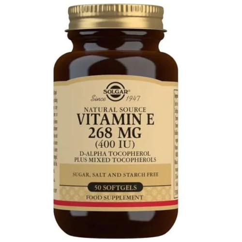 Витамин Е (Смесь токоферолов) Solgar E-vitamiini 268 mg, 50 капс