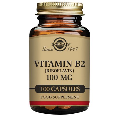 Витамин B2 Рибофлавин Solgar Vitamin B2 100 мг, 100 капсул