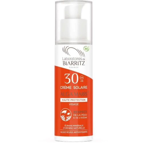 Солнцезащитный крем для лица SPF30 Laboratoires de Biarritz Alga Maris, 50 мл