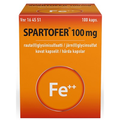 Spartofer Fe2+ 100 mg препарат железа, 100 капс.