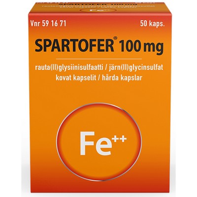 Spartofer Fe2+ 100 mg препарат железа, 50 капс.