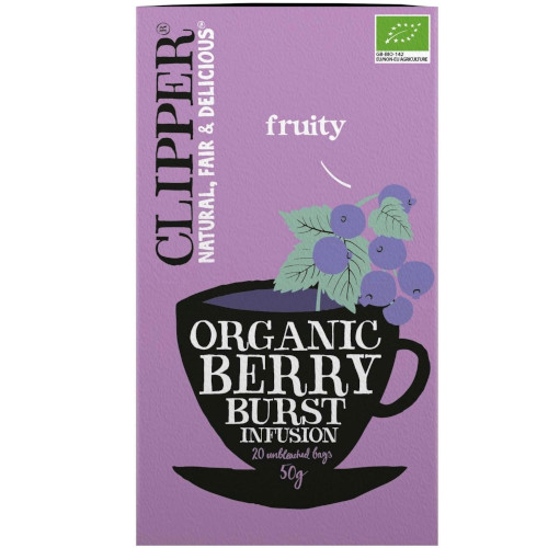 Травянй чай с ягодами и цветами Clipper Berry Burst, 20 пак без кофеина