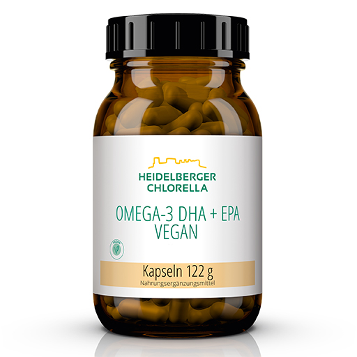 Растительная веганская омега Heidelberger Chlorella OMEGA-3 DHA+EPA vegan, 120 капсул