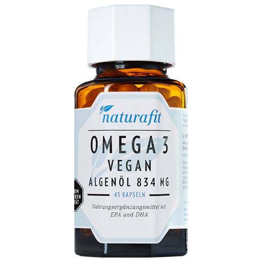 Растительная веганская омега NATURAFIT Omega-3 vegan Algenöl 834 mg, 90 капс