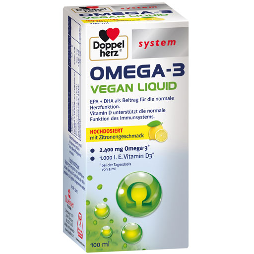 Растительная веганская омега DOPPELHERZ Omega-3 vegan, 100 мл