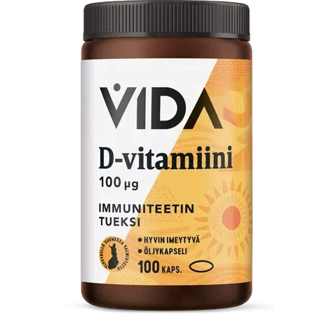 Витамин на масляной основе Vida Vitamin D3 100 мкг, 100 капс