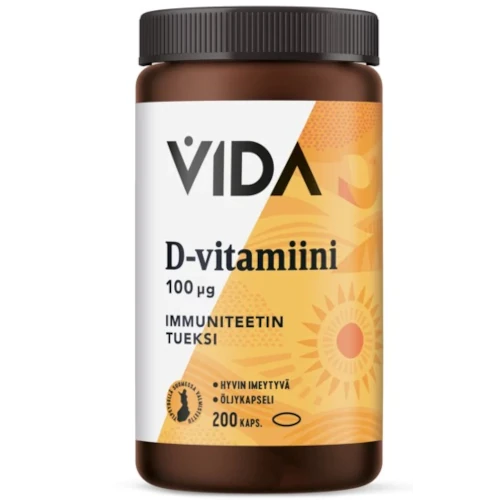 Витамин на оливковом масле Vida Vitamin D3 100 мкг, 200 капс