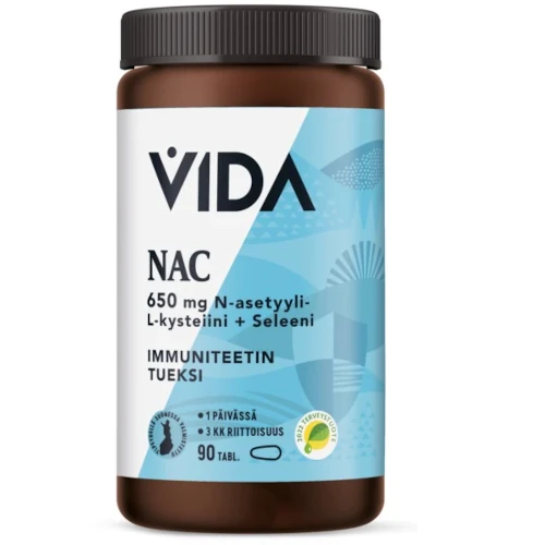 N-ацетил-L-цистеиновый аминокислотный препарат Vida Vahva NAC, 80 табл
