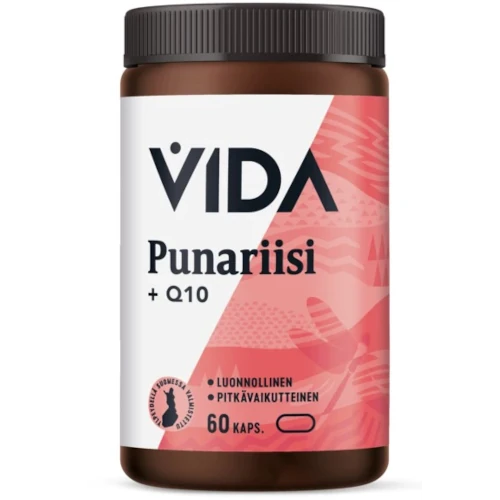 Красный рис для контроля холестирина Vida Punariisi + Q10, 60 капс