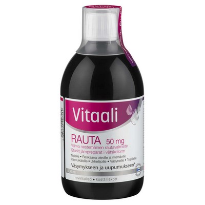 Препарат железа, сироп Vitaali Rauta 50 mg 500 ml