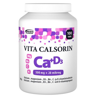 Витаминный состав для костей Vita-Calsorin 500mg + 20 µg, 100 табл