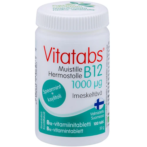 Витамин Б12 с мятным вкусом Vitatabs® B12 Spearmint, 100 табл