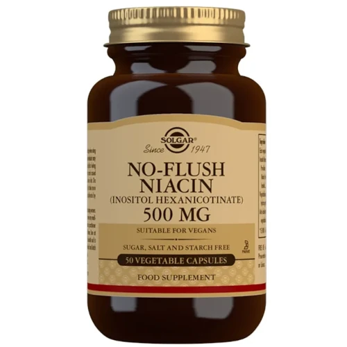 Витамин B3 ниацин Solgar® No-Flush Niasiini 500 mg 50 капс