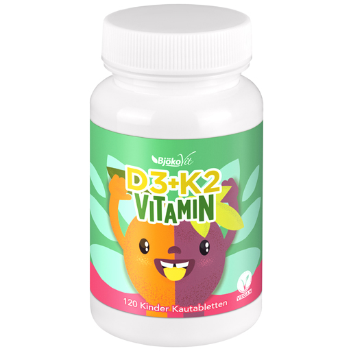 Витамин D и К2 для детей от 4 лет BjökoVit D3+K2 VITAMIN 120 жеват. табл
