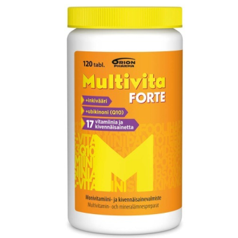 Витаминный комплекс без йода Multivita Forte+имбирь и Q10, 120 табл