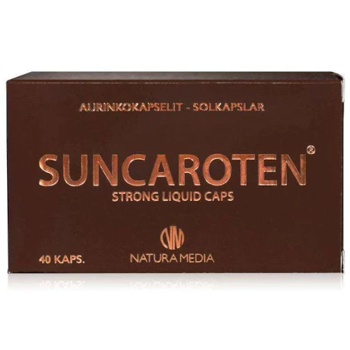 Витамины для красивого загара Natura Media SunCaroten Aurinkokapselit, 40 капс