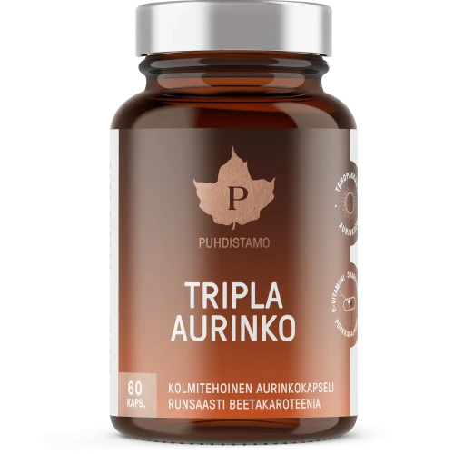 Витамины для красивого загара Puhdistamo Tripla Aurinko, 60 капс