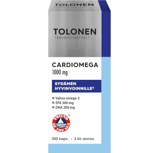 Витамины Омега 3 для сердца Tolonen CardiOmega 1000 mg, 100 капсул