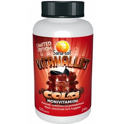 Мультивитамины для детей Sana-Sol Vitanallet Cola 120 шт.
