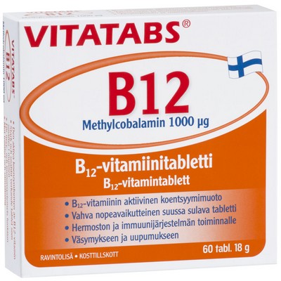 Vitatabs-B-12 витамин B-12 финский