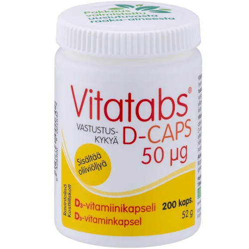 Витамин Д3 растительный Vitatabs D-Caps 50 мкг, 200 капс