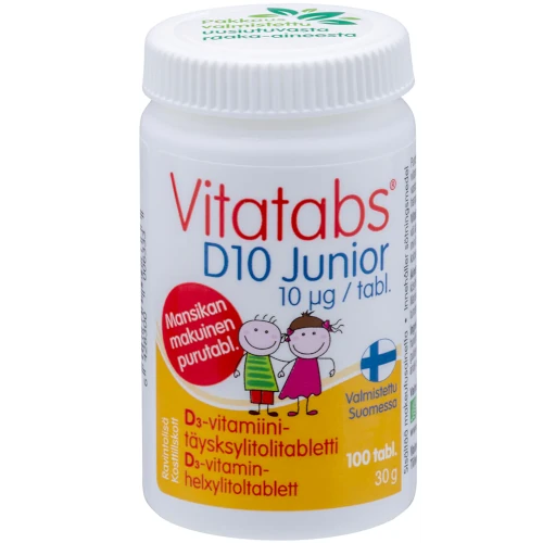 Vitatabs® D10 Junior. Витамин D 10 мкг для детей, 100 табл.
