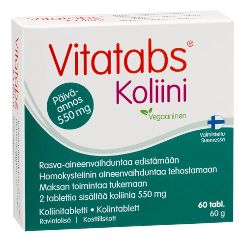 Холин для нормализации обмена веществ Vitatabs® Koliini, 60 табл