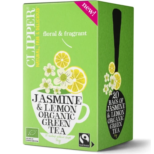Зеленый час с жасмином и лимоном Clipper Jasmine Lemon 20 пак