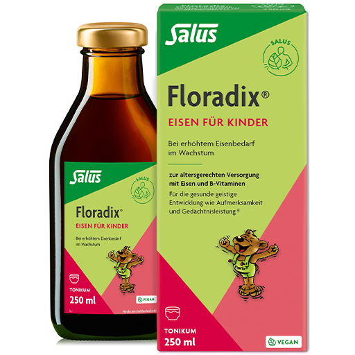 Железо и витамины для детей от 4 лет FLORADIX Eisen für Kinder 250 мл сироп