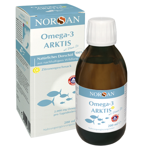 Жидкая Омега-3 и Д3 NORSAN Omega-3 Arktis mit Vitamin D3 200 мл